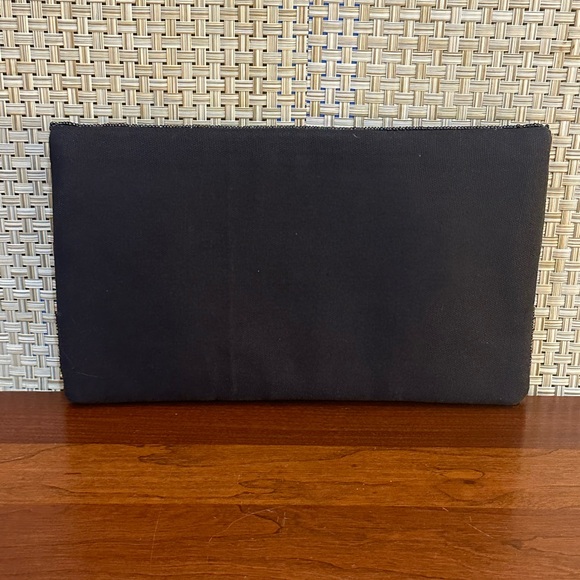 🌟HP🌟🐝Queen Bee Black Green Red Stripe Seed Bead Crossbody Clutch - Picture 11 of 14